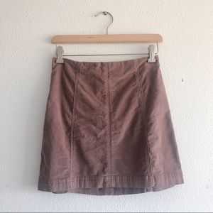 FREE PEOPLE Suede Mini Skirt. Maybe Color